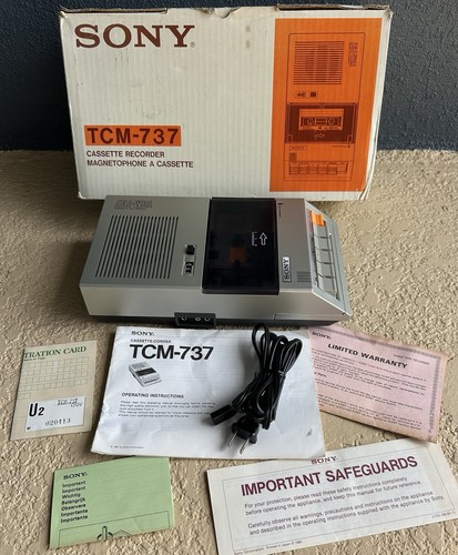 Sony cassette corder tcm 737 - cassette-corder, tcm-737