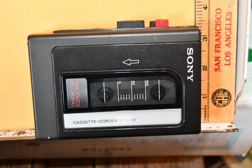 Vintage sony cassette corder - sony, cassette-corder